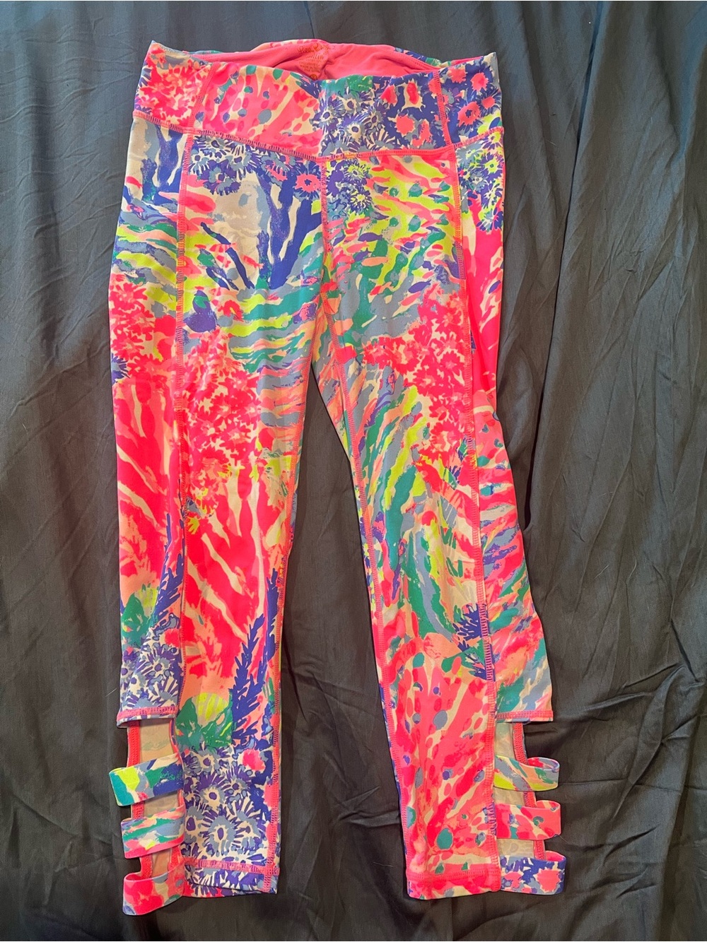 Women's Neon Coral Multicolor Lilly Pulitzer x Luxletic Leggings